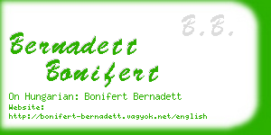 bernadett bonifert business card